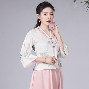 Roupas étnicas Retro Bordado Mulheres Chinesas#39;