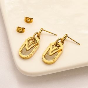 Earrings Luxury Brand Designers Letters Stud 18K Gold Plated Stainless Steel Geometric Famous Women 925 Silver Crystal Rhinestone Earring Wedding Party Jewerlry