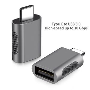 Aluminium USB Type C Man till USB 3.0 Kvinnlig OTG-adapterkabelomvandlare Portabel för bärbar dator smartphone Universal High-Speed ​​Data Transmission 10 Gbps