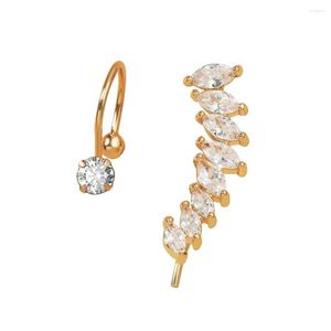 Rücken Ohrringe Mode Einfache Sterne Kleine Diamant Ohrring Für Frauen Blume Sonne Nachahmung Perle Gefaltetes Ohrring Set Schmuck Großhandel Geschenk