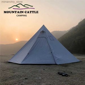 Tents and Shelters Ultralight Camping Pyramid Tent Rainproof Bushcraft Tent Hight 1.6M/2.2M Outdoor Backpacking Shelter for Birdwatching Cooking Q231117