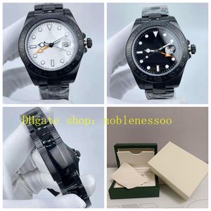 2 Color With Box Papers Watches Real Photo Mens 42mm White Dial Stainless Steel Black PVD/DLC Coated 216570 Bracelet Automatic Sport Mechanical Watch Wristwatches