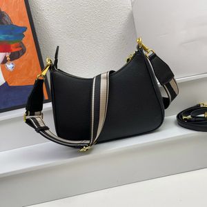 Pra Bag Damen Saffiano Hobo Echte Ledertaschen Luxus Designer -Tasche Freiläufig Outdoor -Reisehandtaschen mit Dreieckszeichen 23 cm Hochqualität
