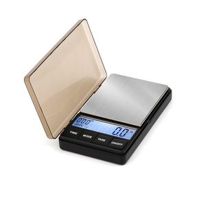 Strumenti di misurazione Mini Coffee Scale Timer 1000 x 0 1g Grammo digitale Ampio schermo LCD Espresso Funzione tara Gioielli in oro 230414