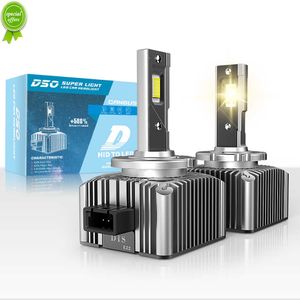 Новые 2PCS D3S Светодиодные фары Hid D1S D2S D4S D5S D8S D1R D2R D3R Turbo LED 35000LM Двусторонний чип CSP 6500K Белый 45W 90W Play Play Play Play