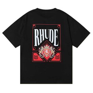 Spring Summer Rhude t Shirt Man t Shirts Women Tees Skate Oversize Men Short Sleeve T-shirt Luxury Brand Men's T-shirts Us Size S-xxl Bt7s