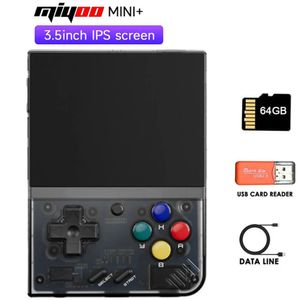 Portabla spelspelare Miyoo Mini Plus Portable Handheld Game Console 3.5 -tums IPS 640*480 Skärm 64G 3000mah Battery WiFi Children's Gift Video Players 231114