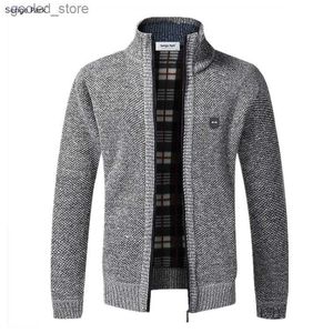 Erkek Sweaters Serige Park Cardigan Kazak Erkekler Kış Peluş Lüks Yay Marka Fermuarı Kazak Ceket Erkek Giyim Tasarımcısı Uzun Kollu Gömlek Q231115