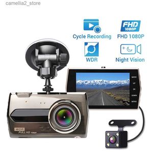 dvr per auto Dash Cam Car DVR Full HD 1080P Vista posteriore Videocamera per veicoli Videoregistratore Scatola nera Auto DVR Dashcam Accessori per auto Multi-lingua Q231115