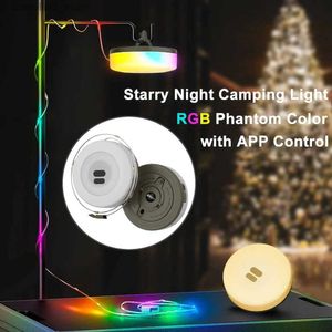 Camping Lantern Camping Light Outdoor Tent Ambient Decor LED Strip Lights Portable Rechargeable Tape Measure Lamp for Garland Holiday Christmas Q231116