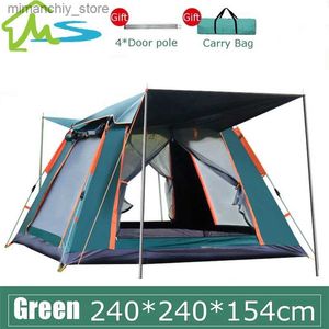 Namioty i schroniska 3-6 osobisty namiot kempingowy Automatyczny szybki otwartą wodoodporną wiatroodporną rodzinę na zewnątrz porab namiot namioty turystyczne torebka podróżna Q231117