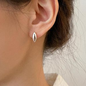 Stud Earrings Simple Elegant Small Water Drop Metal Bead Silver Color Pierced For Women Korean Japanese Fashion Ear Jewelry
