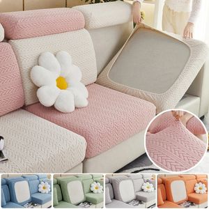 Chair Covers Jacquard Sofa For Living Room Stretch Delicate Seat Plain Removable Cushion Couch Slipcover Home Pets 231115