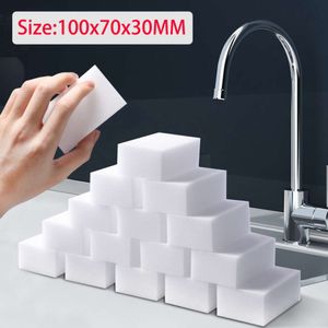 Ny 100x70x30mm Melamine Sponge White Magic Sponge Eraser Cleaner Cleaner Svamp för kök badrumskontor rengöringsverktyg