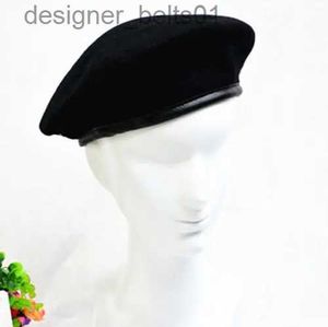 Berets gorąca moda żołnierz wojskowy armia berets kapelusz unisex mężczyzn kobiety zimowe ciepłe wełniane beret capl231115