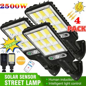 Garden Decorations Solar Street Lights Outdoor 2500W Lamp With 3 Light Mode Waterproof Motion Sensor Security for Patio Path Yard 230414