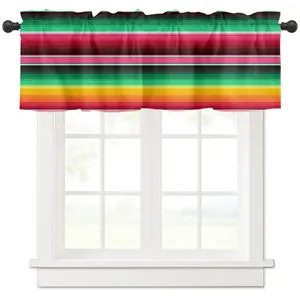 Шторы красочные мексиканские полосы кухонные оконные шторы украшения дома короткие для гостиной спальни маленькие шторы Cortinas