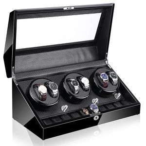 Watch Boxes Cases Luxury Fashionable Watches Display Box That Rotatable Watch Winder Box with LED with Lock 13 Slot Watch Box 76 Watch Winder Box 231115