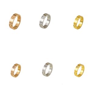 Любовные кольца мужские дизайнерские кольца с винтами с бриллиантами из титановой стали Bague женские кольца с покрытием из серебра, золота, розового золота, пара ювелирных изделий для влюбленных 4 мм, 5 мм, 6 мм, свадебный подарок, не выцветает