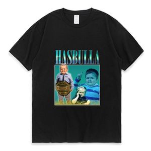 Męskie koszulki Hasbulla Fighting Meme T Shirt Men Men Mini Khabib Blogger T-shirt Wysokiej jakości szyja Załoga Pure Cotton Oversizezed Tees 230414