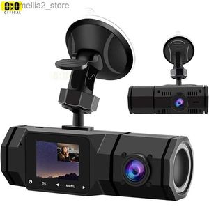 carro dvr Gravador de carro Dual Dash Cam FHD 1080P Frente e interior Dual Dash Câmeras IR Night Vision Dashcam para carro táxi Loop-Recording Q231115