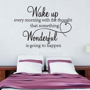 Wall Stickers Art Font Letter PVC Sticker Removable Morning Cute Bedroom Mural Decal Home Decoration