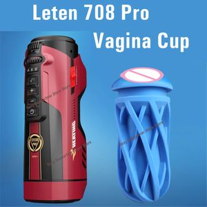 Masturbatoren Leten 708 Pro Male Masturbators Aircraft Cup Accessorie Replacements Flexible Inner Vagina Automatic Sex Machine Masturbation 230414