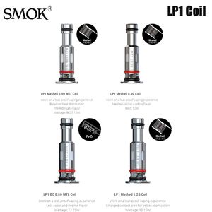 SMOK NOVO 4 Coil LP1 Mesh 0.8ohm & DC MTL 0.8ohm/0.9ohm 5pcs/Pack 3 Silicone Rings Leakproof Vape Cigarette Authentic