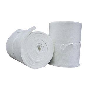 Fire-resistant fiber needle punched blanket, low thermal conductivity, aluminum silicate
