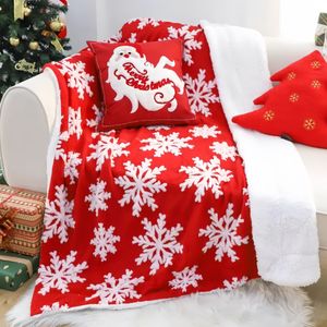 Clanto de cobertor de aro cobertor de cobertor de Natal Bobetora Baby Snow Storm Holiday Blanket Living Sofá Decoração do sofá