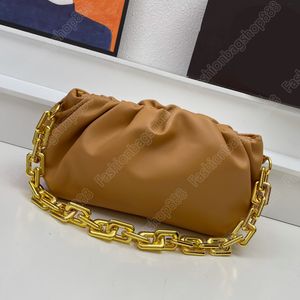Designer Bag Luxurys handväskor Kedjan Pouch Series Chain Cloud Bag Soft Cowhide Leather Clutch Bag Hobos Shoulder Bag Chain Löstagbar