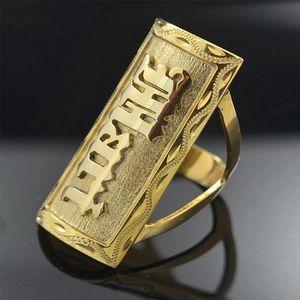 Bröllopsringar Personlig justerbar anpassad namn Ring för pojkvän Make gåvor smycken 231114