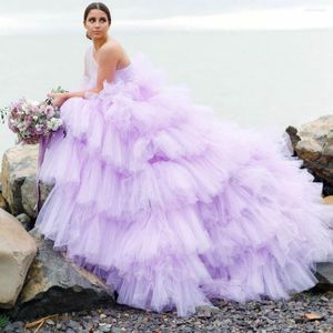 Party Dresses Absolut Design Lavender One Shoulder Multilayer Princess Dress Ball Gown Christmas Prom Evening 2023