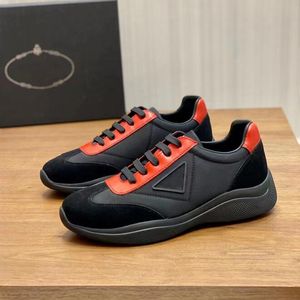 Famosi uomini di lusso Scarpe casual Coppa America Scarpe da ginnastica da corsa Italia Popolare Fascia elastica Scarpe basse in pelle nera bianca Designer Scarpe sportive da tennis all'aperto Scatola EU 38-45