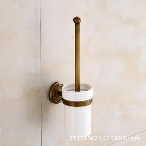 Badezimmer-Waschtischarmaturen, europäisches Kupfer, antikes WC-Bürstenhalter-Hardware-Zubehör