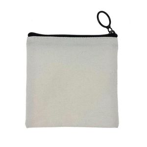Storage Bags Blank Canvas Zipper Pouches Cotton Cosmetic With Black Metal Ring Makeup Coin Purse Lx3848 Drop Delivery Home Garden Ho Dhkng