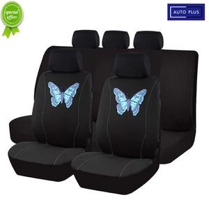 Ny Upgrade Print Polyester Universal Car Seat Covers Passar för de flesta bilar SUV Truck Car Accessories Interior Seat Protector