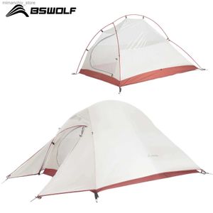 Tendas e abrigos Bswolf Ultralight Camping Tent Mochila Tenda 20D Nylon Impermeável Ao Ar Livre Caminhadas Viagem Tenda Ciclismo Tenda 1-2 Pessoa Q231117
