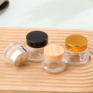 15g 30g 50g Round Matte Frosted Body Butter Skin Care Cream Cosmetic Glass Jars With Plastic Cap