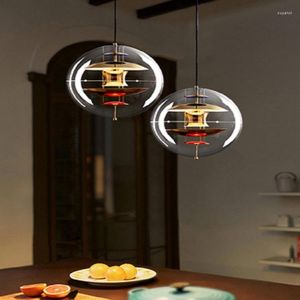 Kolye lambaları Vintage LED geometrik ışık modern tavan ışıkları antika ahşap avize endüstriyel aydınlatma