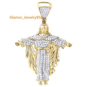 Pass Diamond Tester VVS Moissanite Sier Christian Jesus Hip Hop Jewelry Iced Out Men Necklace Pendant and Chain