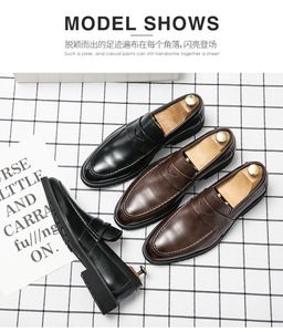 Klassische Herren-Kleiderschuhe aus Leder, spitz, formelle Schuhe, Herren-Slip-on, niedrige Ferse, Hochzeitsschuhe, Herren, zapatos hombre vestir 38-48