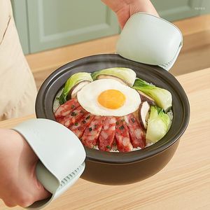 Masa Paspasları Ecoco 2pcs Silikon Anti-Ölçekli Eldiven Eldivenleri Potholder Mutfak Barbekü Pot Yemek Kasesi Tutucu Fırın Isı Yalıtım El Klipsleri