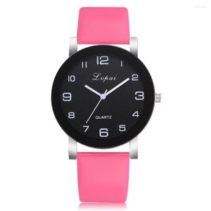 Wristwatches 2023 Women's Watch Casual Quartz Leather Band Watches Analog Wrist Valentine Gift Crystal Stainless Steel Dropship