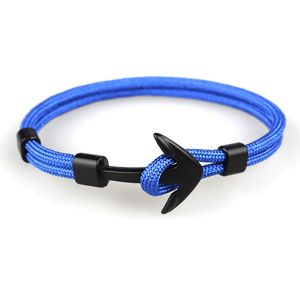 Заводской дизайн Paracord Cuff Anchor Bracelets Bangless Петки Полиэфирные веревки -браслеты выживающие украшения
