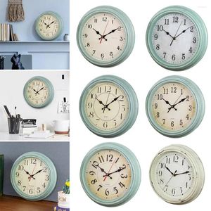 Wall Clocks Number Clock Vintage Hanging Silent Non-ticking 12 Inch For Home Decoration Easy To Read Round Design