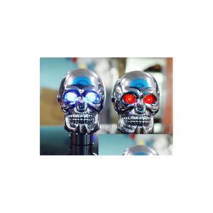 Shift Knob Lever Manual Shifter Engrenagem Skl Head Led Light Blue Red Drop Delivery Mobiles Motocicletas Peças Transmissão Drivetrain Dhbah