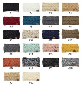 Factory wholesale 22 colors CC knitted headband woolen headband autumn and winter empty hat ladies hair accessories