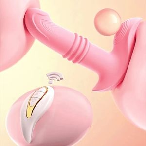 Brinquedos anal empurrando vibrador telescópico massageador de próstata controle remoto butt plug testículo clitoral estimulador brinquedo sexual para homens gay 231114