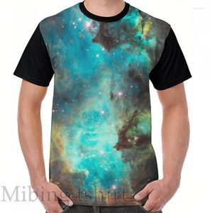 Camisetas masculinas de impressão engraçada Mulheres camiseta Mulheres camiseta verde galáxia gráfica de camiseta gráfica O-gola curta Tshirts casuais de manga curta